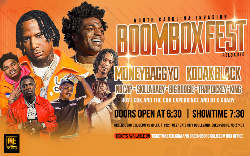 More Info for Boombox Festival Reloaded with Moneybagg Yo, Kodak Black, NoCap and Friends Set to Invade Greensboro Coliseum